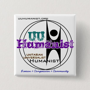 Badge Carré 5 Cm Humaniste universaliste (UU) unitarien