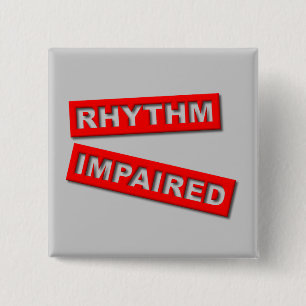 Badge Carré 5 Cm Humour à bouton drôle à rythme altéré