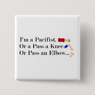 Badge Carré 5 Cm Humour pacifiste mixed martial art