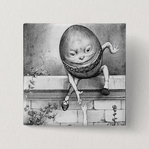 Badge Carré 5 Cm Humpty Dumpty