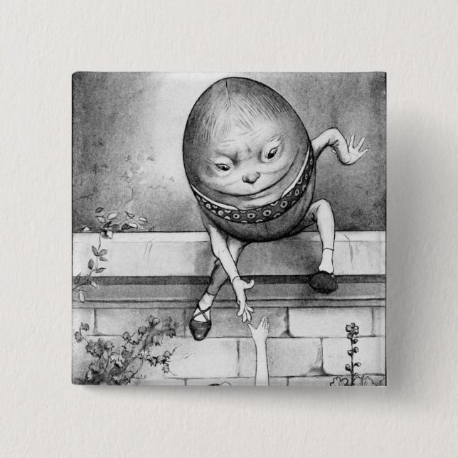 Badge Carré 5 Cm Humpty Dumpty (Devant)