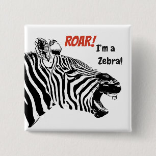 Badge Carré 5 Cm Hurlez un bouton