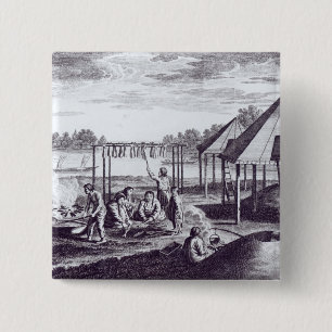 Badge Carré 5 Cm Huttes d'été