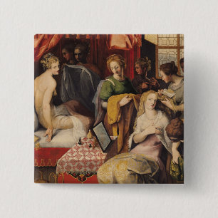 Badge Carré 5 Cm Hyante et Climene à leur toilette