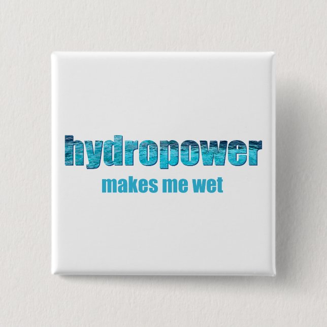 Badge Carré 5 Cm Hydropower Humide ! (Devant)