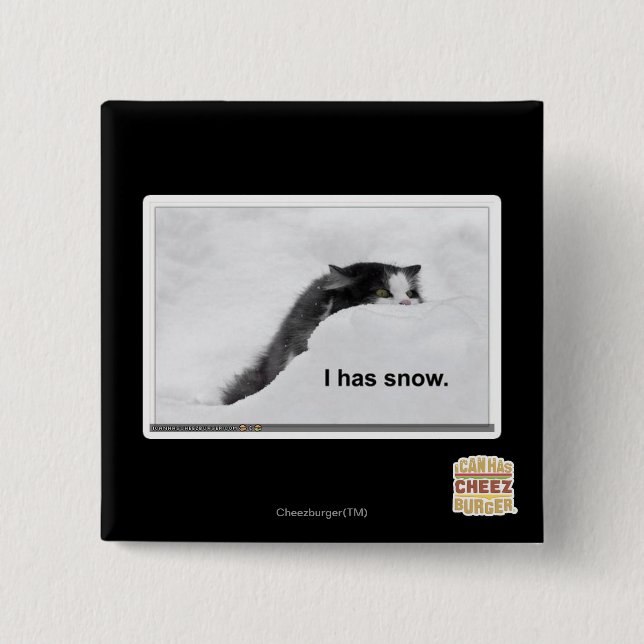 Badge Carré 5 Cm I a la neige (Devant)