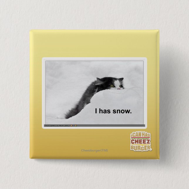 Badge Carré 5 Cm I a la neige (Devant)