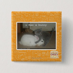 Badge Carré 5 Cm I a un lapin