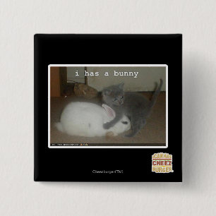 Badge Carré 5 Cm I a un lapin