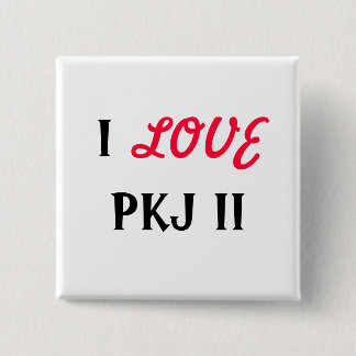 BADGE CARRÉ 5 CM I, AMOUR, PKJ II
