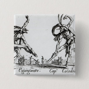 Badge Carré 5 Cm I Balli de Spessanei, ou Le Grande Chasse