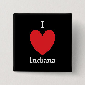 Badge Carré 5 Cm I bouton de l'Indiana de coeur