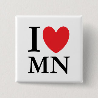 Badge Carré 5 Cm I coeur Minnesota