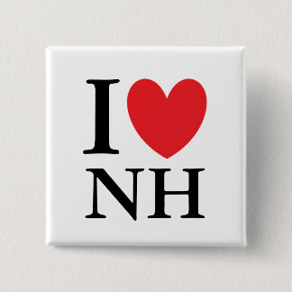 Badge Carré 5 Cm I coeur New Hampshire