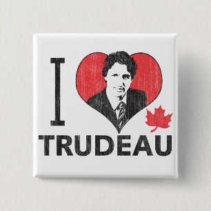 Badge Carré 5 Cm I coeur Trudeau