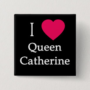 Badge Carré 5 Cm I habillement de la Reine Catherine de coeur,