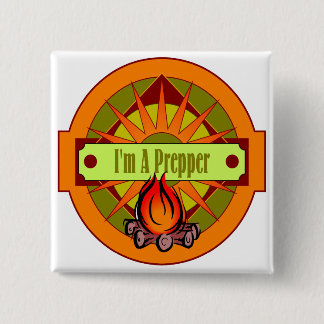 Badge Carré 5 Cm I ` m un Prepper
