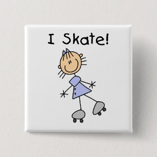 Badge Carré 5 Cm I Patinage - Patinage à rouleaux pour filles
