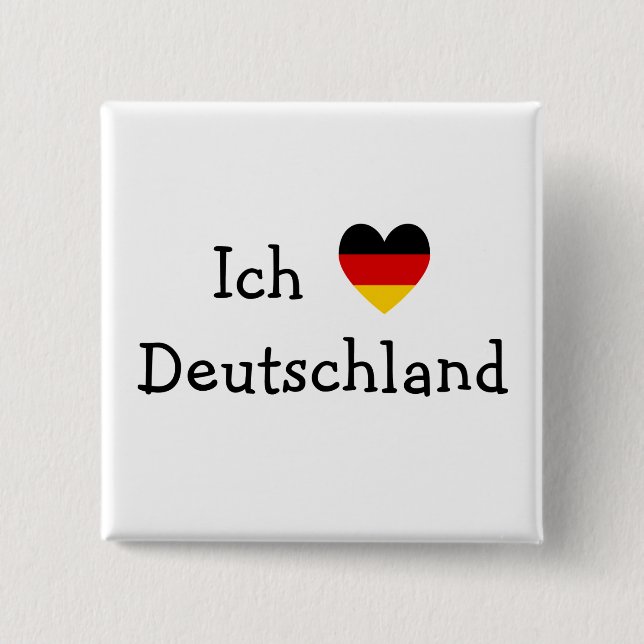 Badge Carré 5 Cm Ich liebe Deutschland (Devant)