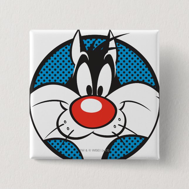 Badge Carré 5 Cm Icône Dotty SYLVESTER™ (Devant)