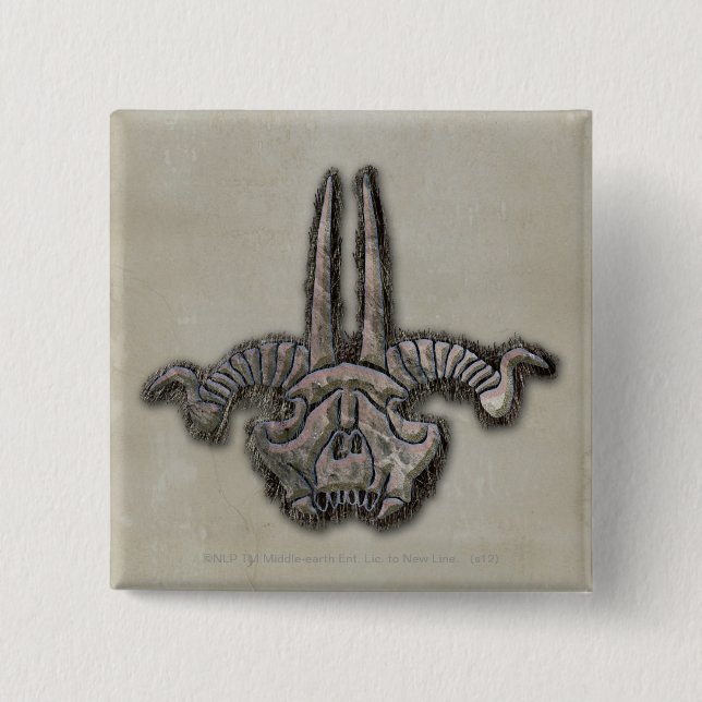 Badge Carré 5 Cm Icône du personnel du roi de Goblin (Devant)