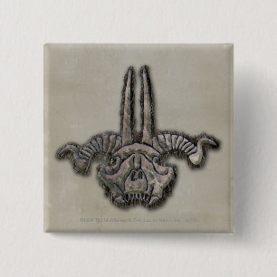 Badge Carré 5 Cm Icône du personnel du roi de Goblin