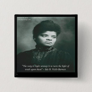 Badge Carré 5 Cm Ida B Wells & Truth Citation