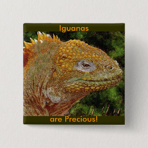 Badge Carré 5 Cm IGUANA WARRIOR Art