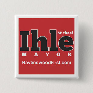 Badge Carré 5 Cm Ihle pour maire Button