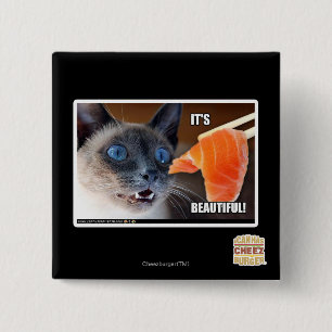 Badge Carré 5 Cm Il est beau !