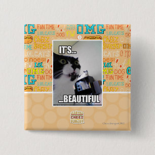 Badge Carré 5 Cm Il est beau