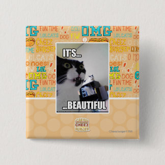 Badge Carré 5 Cm Il est beau