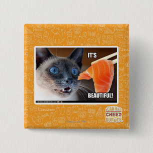 Badge Carré 5 Cm Il est beau !