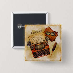 Badge Carré 5 Cm Il Est Écrit Vintage