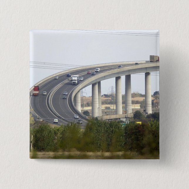 Badge Carré 5 Cm Île de Sheppey (Devant)