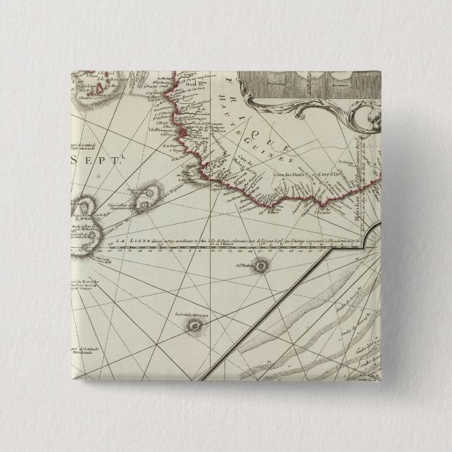 Badge Carré 5 Cm Île Fernand de Noronha (Devant)