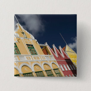 Badge Carré 5 Cm Îles ABC, CURAÇAO, Willemstad : Punda