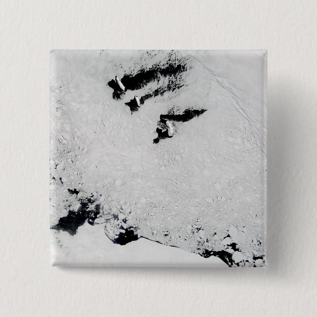 Badge Carré 5 Cm Îles Balleny, près de l'Antarctique (Devant)