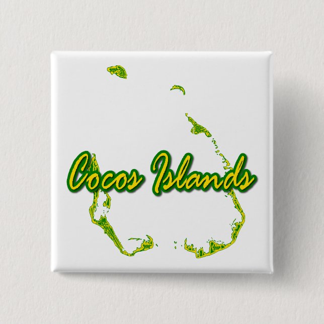 Badge Carré 5 Cm Îles Cocos (Keeling) (Devant)