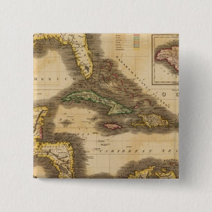 Badge Carré 5 Cm Îles de l'Inde occidentale