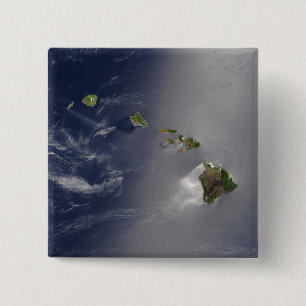 Badge Carré 5 Cm Îles hawaïennes