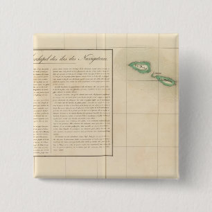 Badge Carré 5 Cm Îles Samoans Océanie no 41