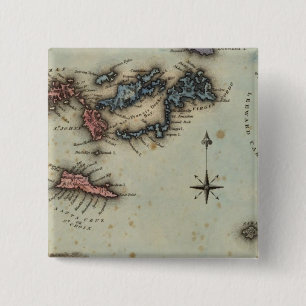 Badge Carré 5 Cm Îles Vierges