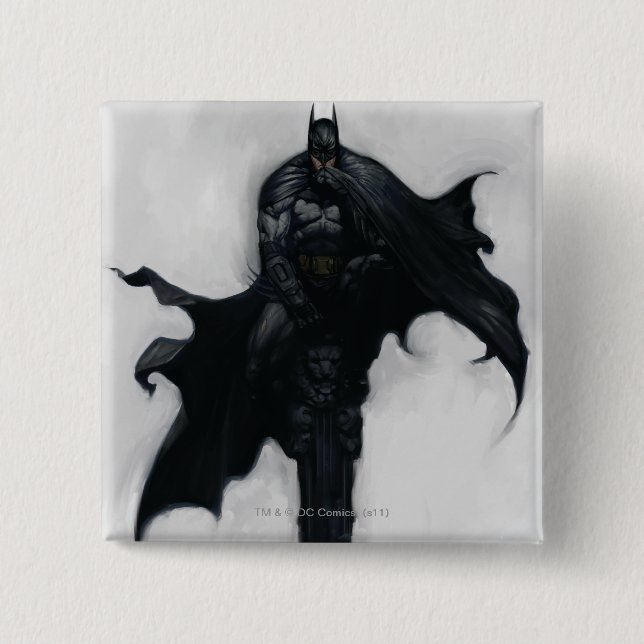 Badge Carré 5 Cm Illustration Batman (Devant)