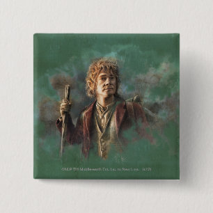 Badge Carré 5 Cm Illustration BILBO BAGGINS™