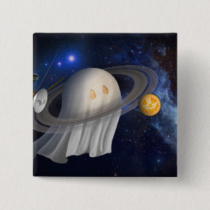 Badge Carré 5 Cm Illustration de Halloween d'un artiste