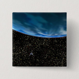 Badge Carré 5 Cm Illustration de l'horizon terrestre