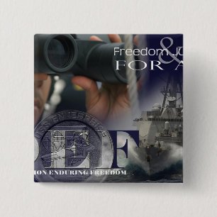 Badge Carré 5 Cm Illustration des membres d'équipage