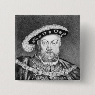 Badge Carré 5 Cm Illustration du Roi Henry VIII