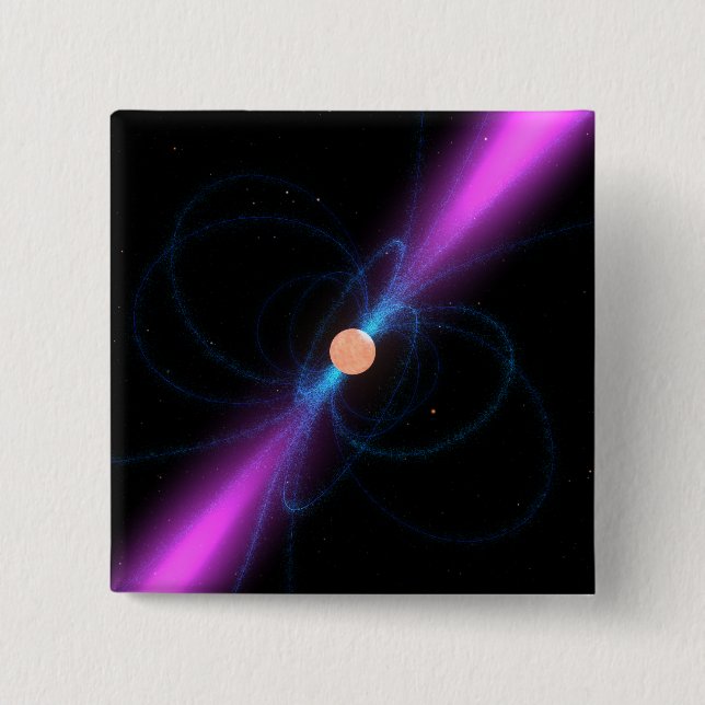 Badge Carré 5 Cm Illustration d'un pulsar (Devant)